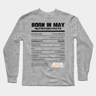 Born in may Long Sleeve T-Shirt